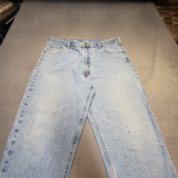 Carhartt B17 STW Jeans Mens 38x29 Blue Relaxed Fit Denim Straight Leg Workwear - Picture 2 of 10